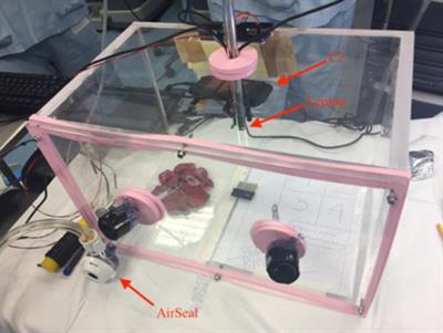 Measuring thermal spread during bipolar cauterizing using an experimental pneumoperitoneum and thermal sensors